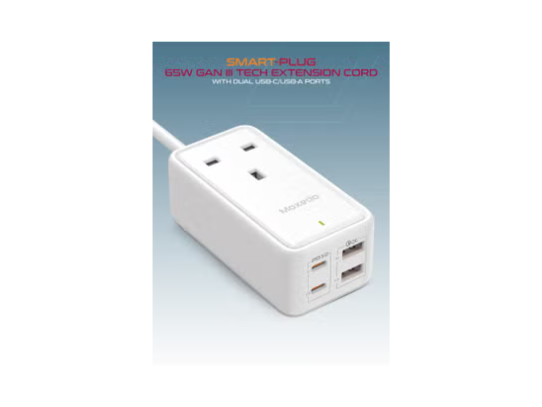 Moxedo Smart-Plug 65W Gan III Tech Extension Cord Moxedo Smart-Plug 65W Gan III Tech Extension Cord